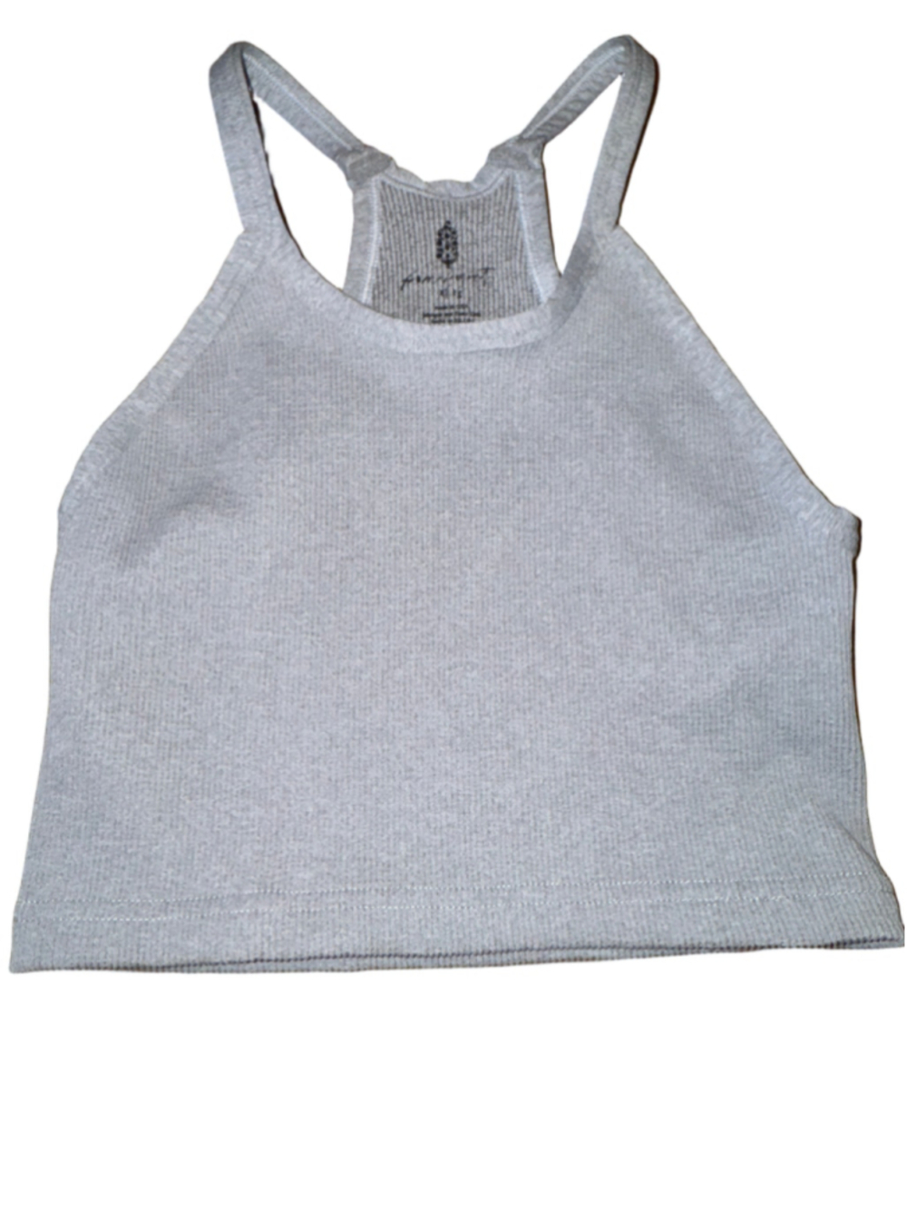 Free People Ribbed Tank Top Grey XL
